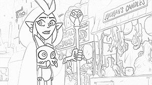 Eda and King coloring page The Owl House