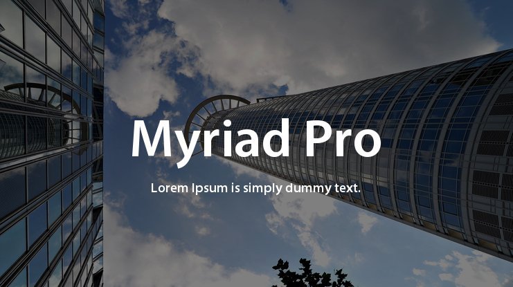 myriad pro font