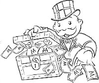 Monopoly man community chest coloring page