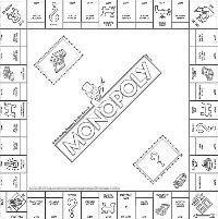 monopoly board coloring page