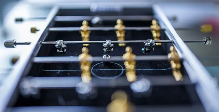 foosball table closeup