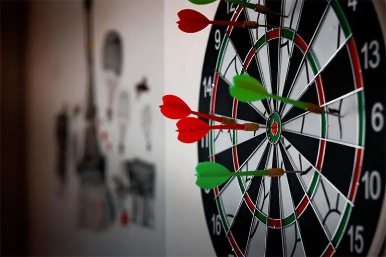 dartboard on office wall