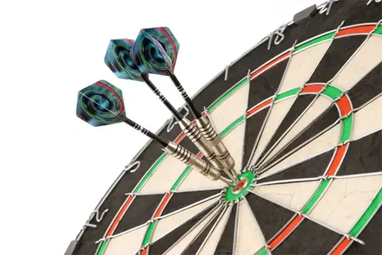 dartboard with darts