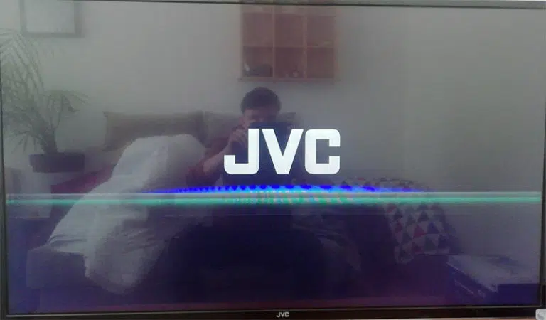 jvc tv lines across screen