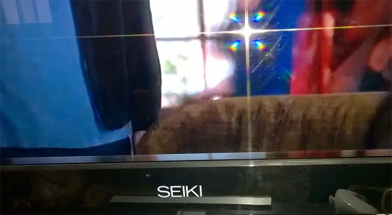 seiki tv lines across screen